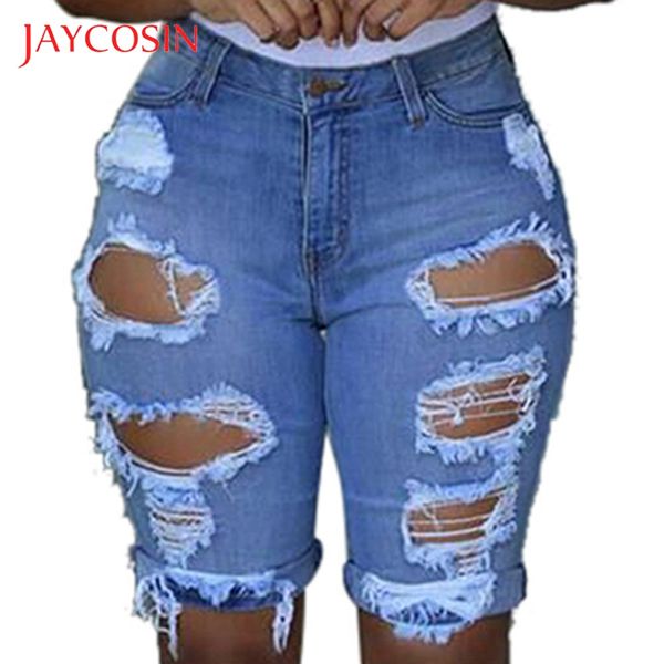 women's jeans jaycosin elastic destroyed women hole leggings short pants denim shorts ripped straight zipper closure, Blue
women's jeans jaycosin elastic destroyed women hole leggings short pants denim shorts ripped straight zipper closure, Blue