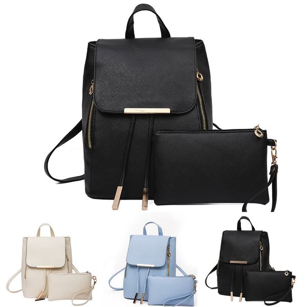 2 piece fashion ladies bag school bag leather backpack student solid color large capacity backpack dropship y506
2 piece fashion ladies bag school bag leather backpack student solid color large capacity backpack dropship y506