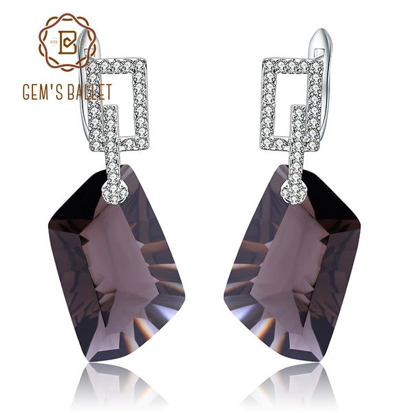 gem's ballet 925 sterling silver dazzling earrings natural smoky quartz gemstone drop earrings fine jewelry for women gift cj191128, Golden
gem's ballet 925 sterling silver dazzling earrings natural smoky quartz gemstone drop earrings fine jewelry for women gift cj191128, Golden