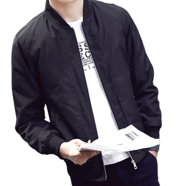 men spring autumn jacket solid color slim coats men overcoat baseball streetwear casual jacket, Black;brown
men spring autumn jacket solid color slim coats men overcoat baseball streetwear casual jacket, Black;brown