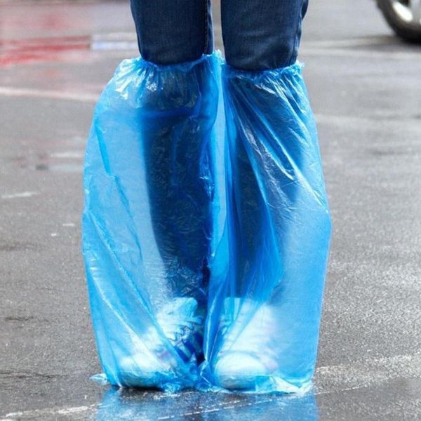 a pair disposable long shoe covers with rubber band thickened high foot long rainproof and cover waterproof i5x2, White;pink
a pair disposable long shoe covers with rubber band thickened high foot long rainproof and cover waterproof i5x2, White;pink