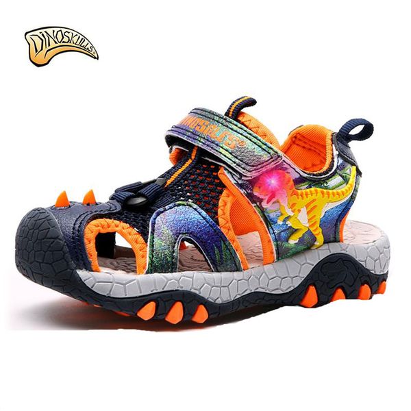 dinoskulls kids sandals boys girls genuine leather shoes dinosaur light up led summer shoes kids beach sandals boys slider 27-32, Black;red
dinoskulls kids sandals boys girls genuine leather shoes dinosaur light up led summer shoes kids beach sandals boys slider 27-32, Black;red