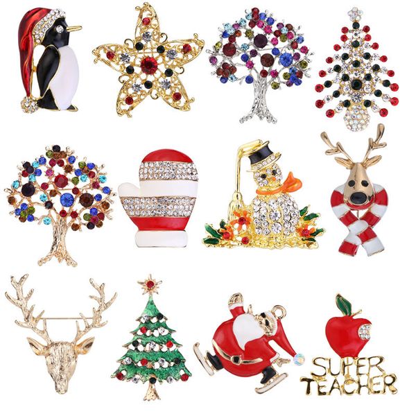 fahsion enamel alloy brooches colorful rhinestone paved christmas tree deer star glove snowman apple santa clause brooch 3pcs, Gray
fahsion enamel alloy brooches colorful rhinestone paved christmas tree deer star glove snowman apple santa clause brooch 3pcs, Gray