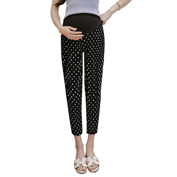 pregnancy bottoms maternity pants 9/10 length dot print chiffon maternity harem pants thin loose clothes for pregnant women, White
pregnancy bottoms maternity pants 9/10 length dot print chiffon maternity harem pants thin loose clothes for pregnant women, White