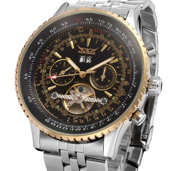 jaragar mens watches men sport wristwatch automatic mechanical watch relogio masculino, Slivery;brown
jaragar mens watches men sport wristwatch automatic mechanical watch relogio masculino, Slivery;brown