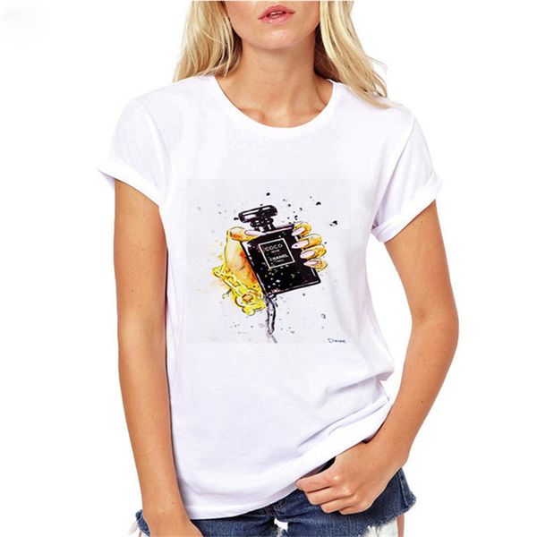 Karl Perfume Print Womens Tshirts Lagerfeld Crew Neck Short Sleeve Summer Tops Fashion Womens Tees 
Karl Perfume Print Womens Tshirts Lagerfeld Crew Neck Short Sleeve Summer Tops Fashion Womens Tees
