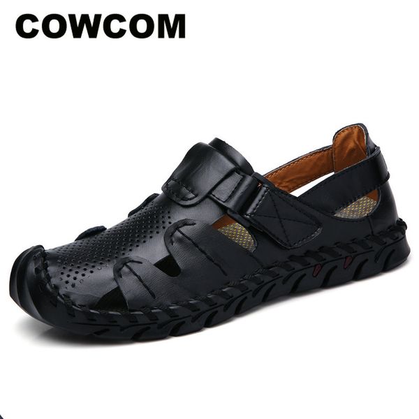 cowcom summer 2020 women men's genuine leather sandals, super soft soles breathable men's sandals clk, Black
cowcom summer 2020 women men's genuine leather sandals, super soft soles breathable men's sandals clk, Black