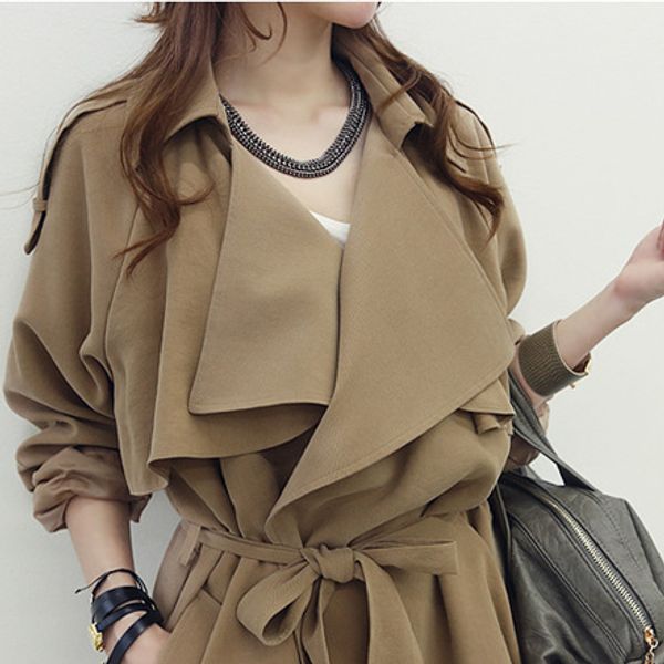 new black autumn wear 2019 long - sleeved jacket black loose lady high - grade windbreaker. adjustable waist women trench coat, Tan;black
new black autumn wear 2019 long - sleeved jacket black loose lady high - grade windbreaker. adjustable waist women trench coat, Tan;black