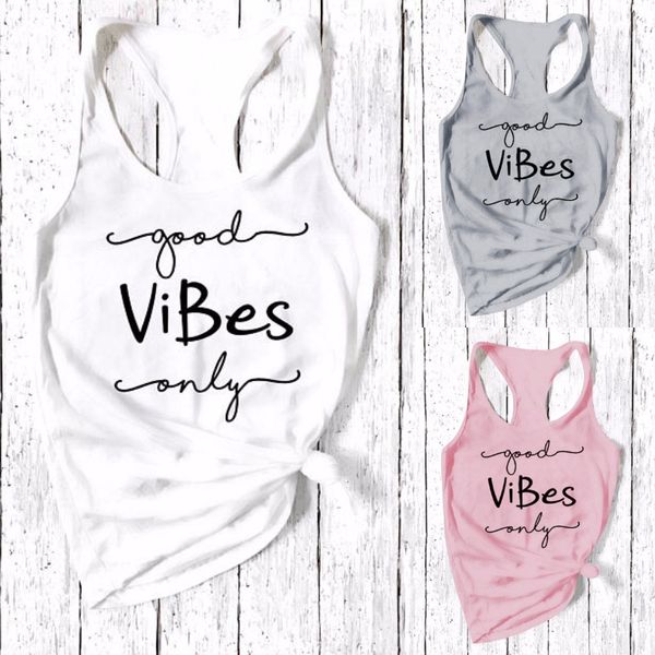 2018 women fashion good vibes only tank letters print tank casual sleeveless tee shirt women gym sport t-shirt, White
2018 women fashion good vibes only tank letters print tank casual sleeveless tee shirt women gym sport t-shirt, White