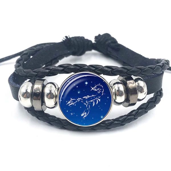 aries aquarius cancer leo 12 constellation time gem bracelet woman leather bracelet multi-layer woven bracelets, Black
aries aquarius cancer leo 12 constellation time gem bracelet woman leather bracelet multi-layer woven bracelets, Black