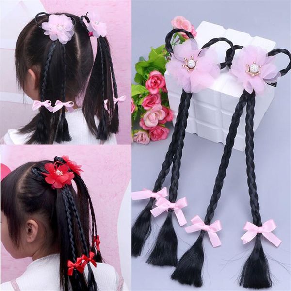 children's twist braid wig baby princess ponytail headdress hair clip classical flower bow side clip pair, Slivery;white
children's twist braid wig baby princess ponytail headdress hair clip classical flower bow side clip pair, Slivery;white