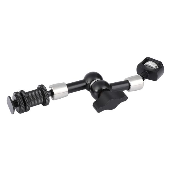 camvate magic articulating arm with double 1/4" thread screw mounts & removable shoe mount for adding dslr camera accessories c2469
camvate magic articulating arm with double 1/4" thread screw mounts & removable shoe mount for adding dslr camera accessories c2469