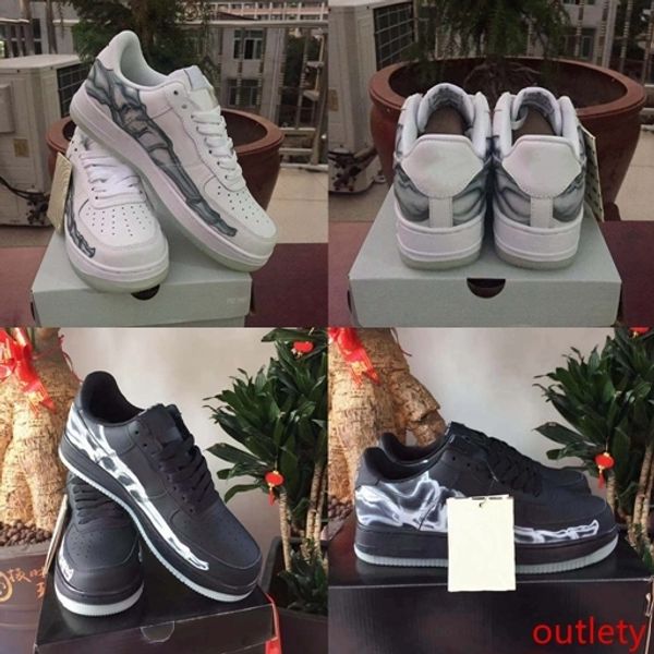 new low forced black white skeleton qs men womens running shoes 1 halloween skateboard sneakers dunk one trainer sport zapators size 36-45
new low forced black white skeleton qs men womens running shoes 1 halloween skateboard sneakers dunk one trainer sport zapators size 36-45