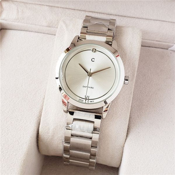 

мода марка красивые женские часы девушки кристалл стиль сталь металл группа кварцевые наручные часы cha11, Slivery;brown