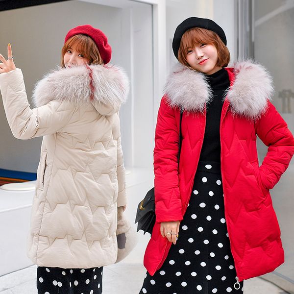 wholesale new women's winter long slim large fur collar down cotton jacket size s-3xl, Black
wholesale new women's winter long slim large fur collar down cotton jacket size s-3xl, Black