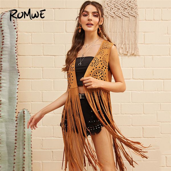 brown solid open front fringe hem laser cut out suede vest coat women summer 2019 bohemian sleeveless outerwear, Black;white
brown solid open front fringe hem laser cut out suede vest coat women summer 2019 bohemian sleeveless outerwear, Black;white