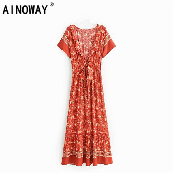 2018 vestidos dress floral print short sleeve beach long bohemian women maxi dress ladies v neck bow summer boho, Black;gray
2018 vestidos dress floral print short sleeve beach long bohemian women maxi dress ladies v neck bow summer boho, Black;gray