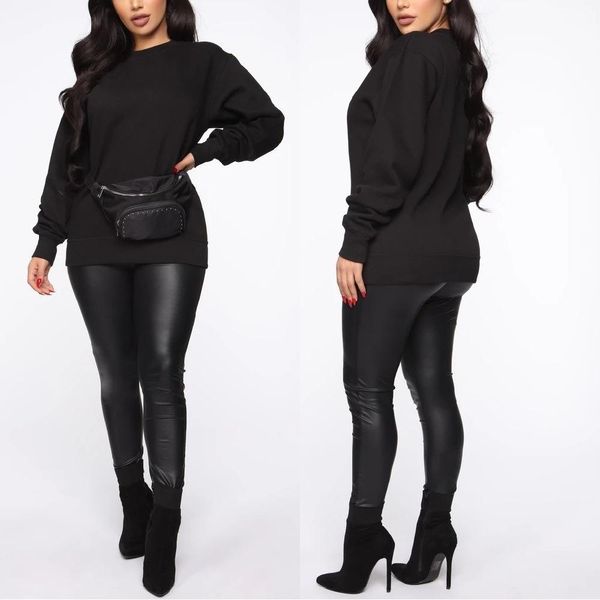 solid color long sleeve shirt plus balaclavas casual black sweater large size autumn and winter sweater women's clothing
solid color long sleeve shirt plus balaclavas casual black sweater large size autumn and winter sweater women's clothing