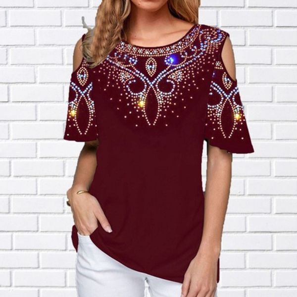 women new print short sleeve fashion ladies o-neck loose tees off shoulder casual t-shirt summer female clothing, White
women new print short sleeve fashion ladies o-neck loose tees off shoulder casual t-shirt summer female clothing, White