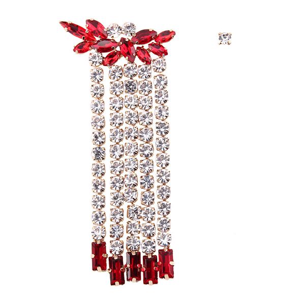 wholesale- popular fashion luxury designer exaggerated glittering full colorful rhinestone crystal asymmetry long tassel stud earring, Golden;silver
wholesale- popular fashion luxury designer exaggerated glittering full colorful rhinestone crystal asymmetry long tassel stud earring, Golden;silver