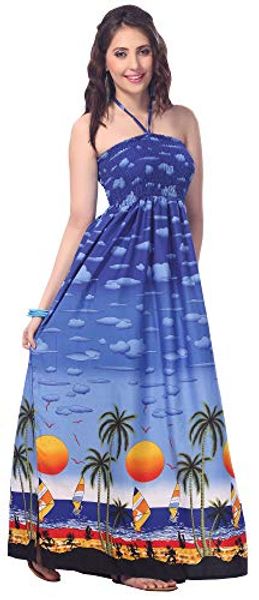 la leela women's beach dress tube dress, Black;gray