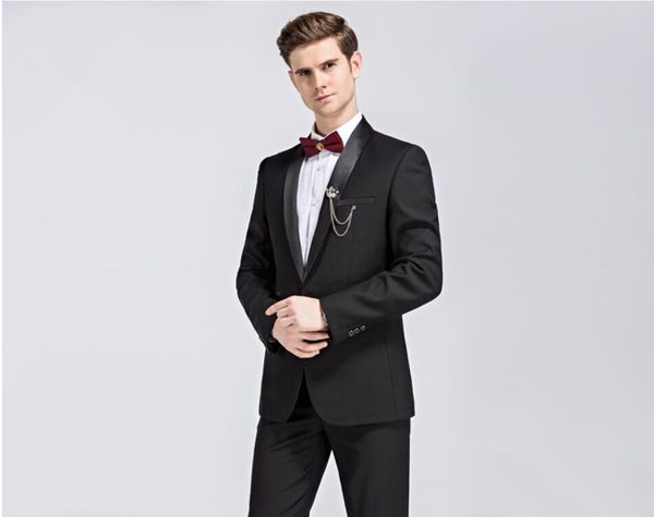 popular groomsmen shawl lapel one button (jacket+pants+tie) groom tuxedos groomsmen man suit mens wedding suits bridegroom b046, Black;gray 
popular groomsmen shawl lapel one button (jacket+pants+tie) groom tuxedos groomsmen man suit mens wedding suits bridegroom b046, Black;gray