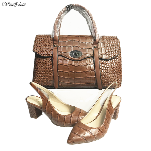 est favorite ladies shoes and bags set brow color wholesale women shoes and matching bags for daily use 36-43wenzhan a911-5, Black
est favorite ladies shoes and bags set brow color wholesale women shoes and matching bags for daily use 36-43wenzhan a911-5, Black