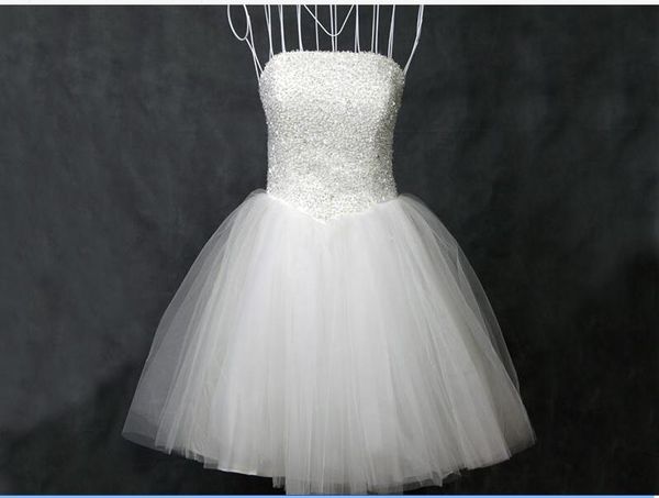 beaded organza tulle ball gown homecoming dress short strapless party dress elegant short prom dress, Red
beaded organza tulle ball gown homecoming dress short strapless party dress elegant short prom dress, Red