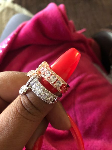 vecalon vintage promise ring 925 sterling silver 5a cz fashion wedding band rings for women bridal party finger jewelry gift, Slivery;golden
vecalon vintage promise ring 925 sterling silver 5a cz fashion wedding band rings for women bridal party finger jewelry gift, Slivery;golden