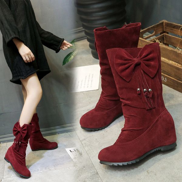 women boots bowknot autumn winter womens boots low wedge buckle biker trim flat mid calf shoes girls ankle, Black
women boots bowknot autumn winter womens boots low wedge buckle biker trim flat mid calf shoes girls ankle, Black