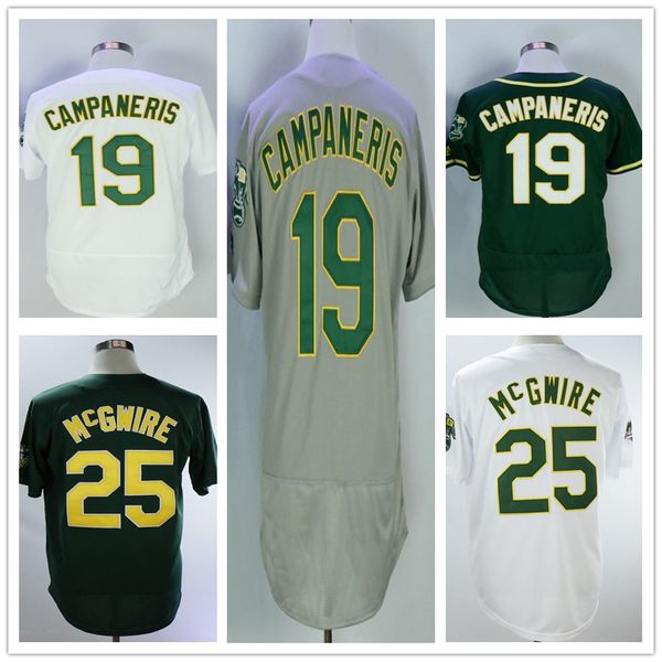 Men Jersey 25 McGwire 19 Bert Campaneris Throwback Mens Baseball Jerseys Shirt Gray White Green
Men Jersey 25 McGwire 19 Bert Campaneris Throwback Mens Baseball Jerseys Shirt Gray White Green