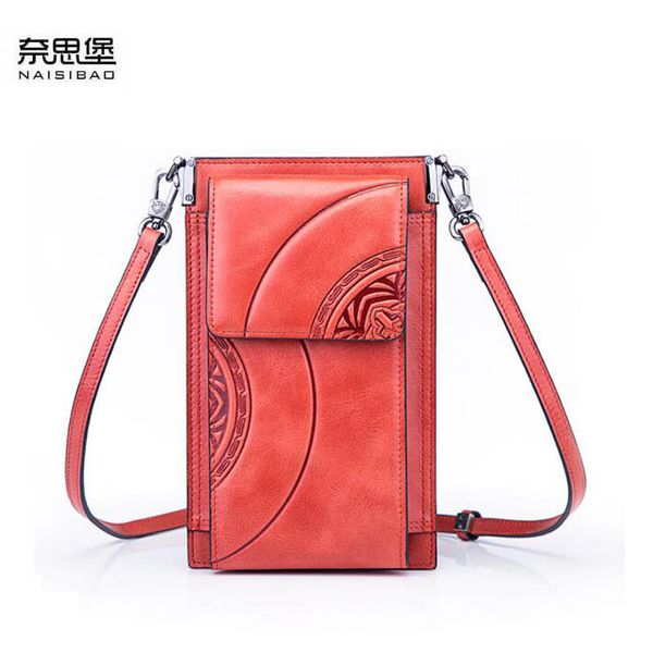 naisibao 2019 new genuine leather handbags cowhide women leather bag fashion embossing real women phone bag 
naisibao 2019 new genuine leather handbags cowhide women leather bag fashion embossing real women phone bag