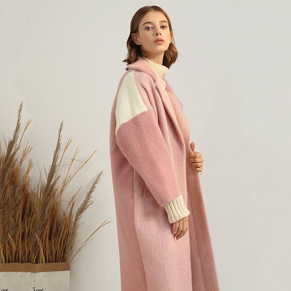 2019 spring winter woman stylish hit color long sleeve turn-down collar single breasted long loose coat all match l204, Black
2019 spring winter woman stylish hit color long sleeve turn-down collar single breasted long loose coat all match l204, Black