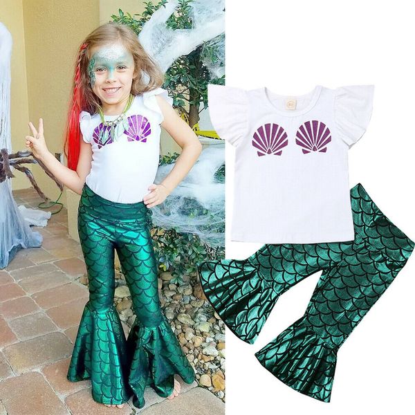 1-6y toddler kids girls outfits clothes sets white ruffle sleeve t shirt flare pants set
1-6y toddler kids girls outfits clothes sets white ruffle sleeve t shirt flare pants set
