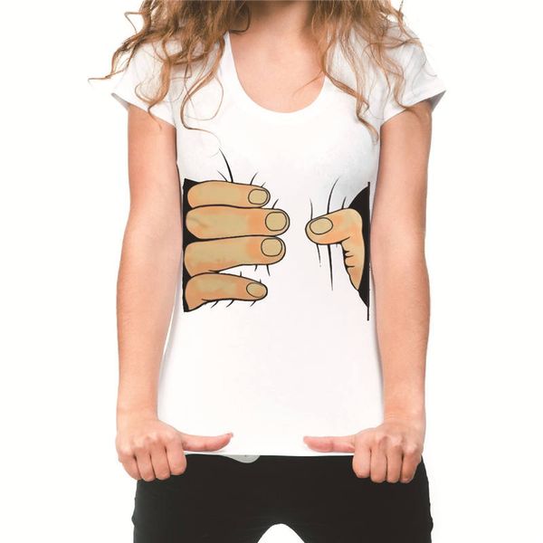 3d printed womens designer tshirts hand summer short sleeve womens casual female clothing new arrival, White
3d printed womens designer tshirts hand summer short sleeve womens casual female clothing new arrival, White