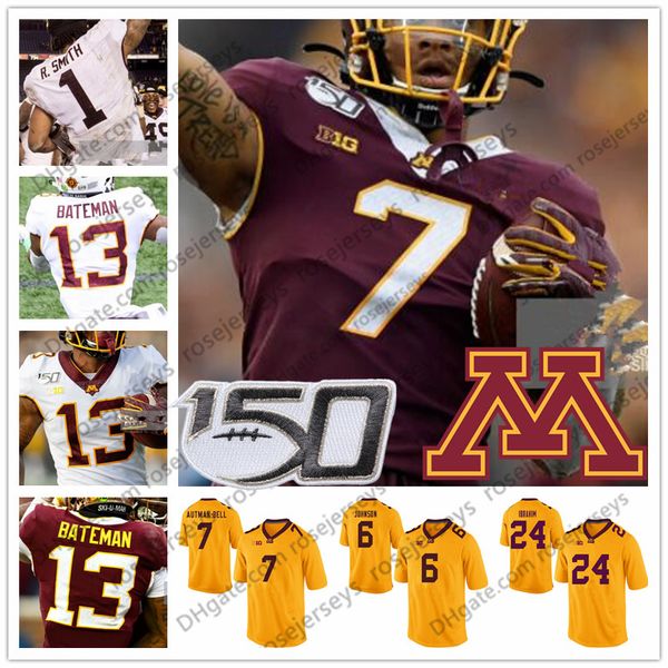 2020 minnesota golden gophers #7 eric decker 1 rodney smith 6 tyler johnson 7 chris autman-bell 24 mohamed ibrahim red white 150th jersey, Black
2020 minnesota golden gophers #7 eric decker 1 rodney smith 6 tyler johnson 7 chris autman-bell 24 mohamed ibrahim red white 150th jersey, Black