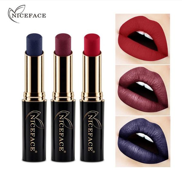niceface 24 colors new makeup waterproof pigments red metallic lipstick long lasting smooth velvet matte lip stick batom maquiagem
niceface 24 colors new makeup waterproof pigments red metallic lipstick long lasting smooth velvet matte lip stick batom maquiagem