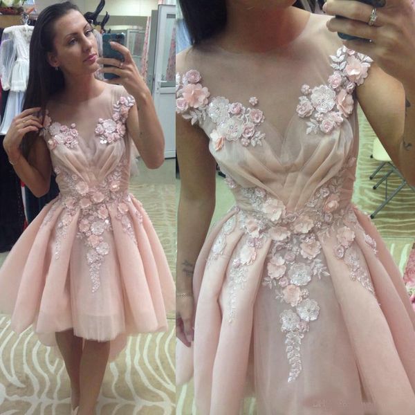 lovely high low homecoming dresses for juniors sheer jewel neck a-line 3d appliques short prom gowns knee length tulle beaded party dress, Blue;pink
lovely high low homecoming dresses for juniors sheer jewel neck a-line 3d appliques short prom gowns knee length tulle beaded party dress, Blue;pink