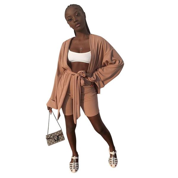 solid color open stitch long lantern sleeve jacket and sashes shorts wholesale office lady 2 piece set tracksuits of5112g, White
solid color open stitch long lantern sleeve jacket and sashes shorts wholesale office lady 2 piece set tracksuits of5112g, White