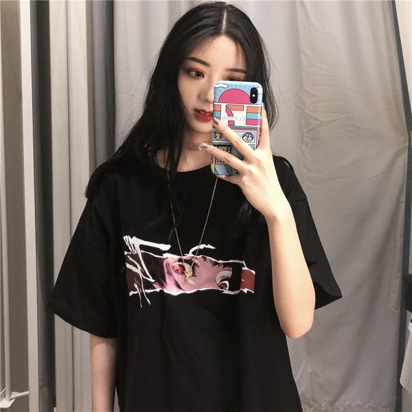 summer korea harajuku women shirt loose wild couple cartoon print short-sleeved t-shirt casual black female tide, White
summer korea harajuku women shirt loose wild couple cartoon print short-sleeved t-shirt casual black female tide, White
