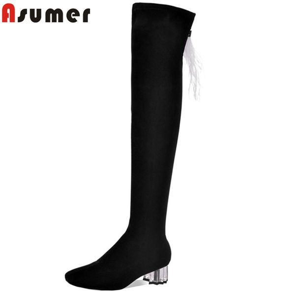 asumer 2020 big size 45 thigh high boots women solid colors autumn winter slim stretch boots round toe party prom shoes woman, Black
asumer 2020 big size 45 thigh high boots women solid colors autumn winter slim stretch boots round toe party prom shoes woman, Black