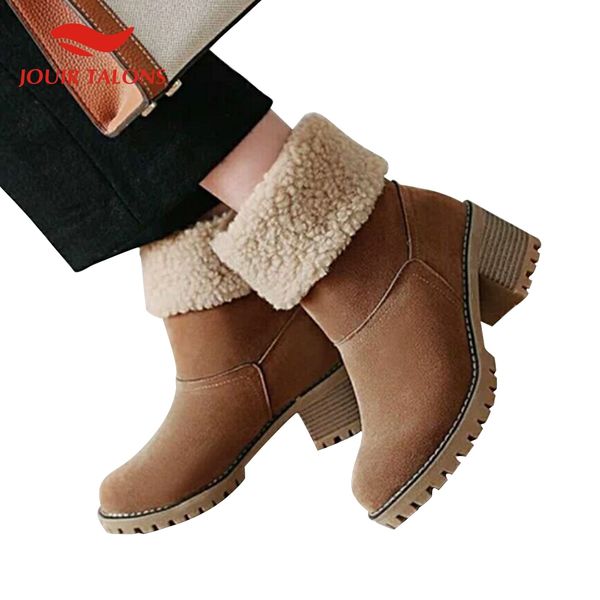 jouir talons dropship 2020 women shoes woman flock plush square heel slip on snow boots russia winter mid calf boots female, Black
jouir talons dropship 2020 women shoes woman flock plush square heel slip on snow boots russia winter mid calf boots female, Black