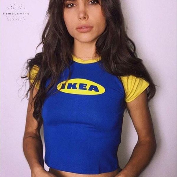 omighty streetwear t shirt summer contrast color crop slogen spoof letters cropped women short tight blue, White
omighty streetwear t shirt summer contrast color crop slogen spoof letters cropped women short tight blue, White