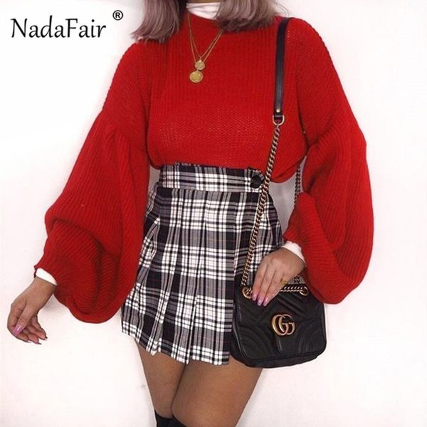 nadafair long lantern sleeve loose knitted sweater jumpers women 2018 winter casual korean sweater pullovers pull femme hiver, White;black
nadafair long lantern sleeve loose knitted sweater jumpers women 2018 winter casual korean sweater pullovers pull femme hiver, White;black