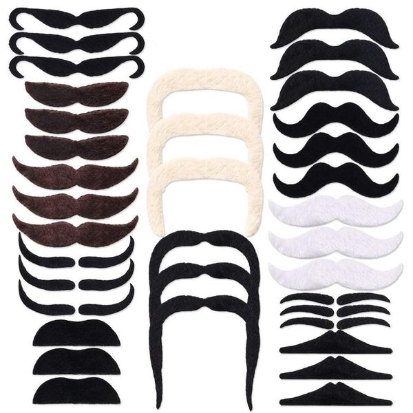 36 pack self adhesive fake mustaches novelty for new year's eve party supplies
36 pack self adhesive fake mustaches novelty for new year's eve party supplies