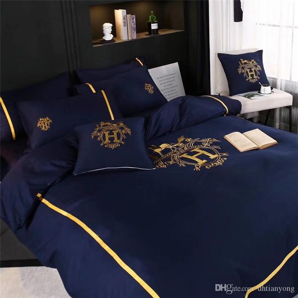 navy h letter bedding set new branded designs cotton embroidery bedding suit high grade summer spring bed cover 4pcs
navy h letter bedding set new branded designs cotton embroidery bedding suit high grade summer spring bed cover 4pcs
