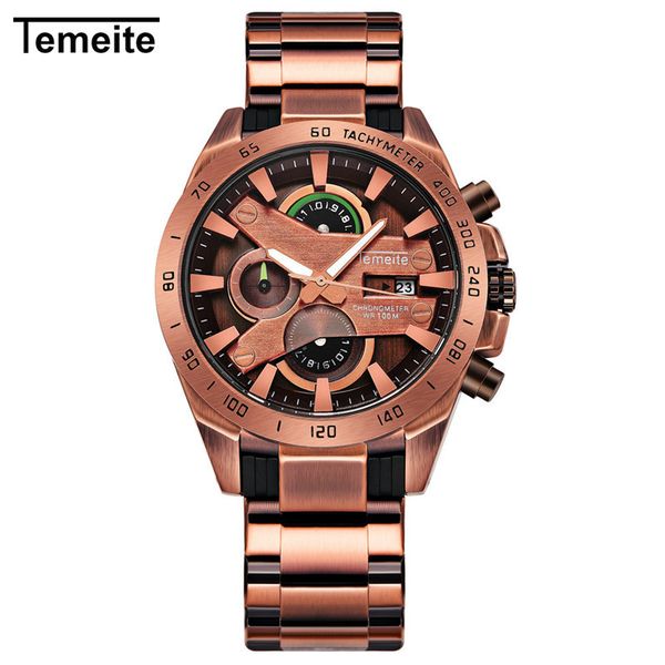 fashion aristocracy 2020 new multifunctional military watch men's steel belt waterproof quartz chronograph, Slivery;brown
fashion aristocracy 2020 new multifunctional military watch men's steel belt waterproof quartz chronograph, Slivery;brown