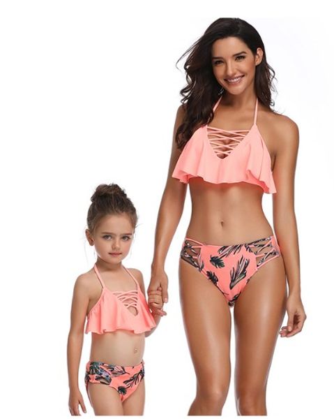 kids girls plaid bikini swimsuits summer leaves printed falbala split swimsuits mother and daughter matching beach bathing suits y1070, Blue
kids girls plaid bikini swimsuits summer leaves printed falbala split swimsuits mother and daughter matching beach bathing suits y1070, Blue