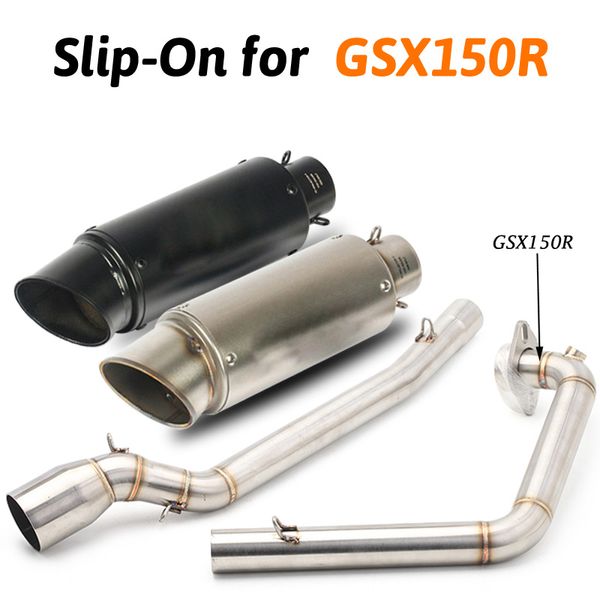 

motorcycle exhaust muffler tip front header link connect pipe tube for gsx-r150 gsx r150 gsx150r with db kiiller