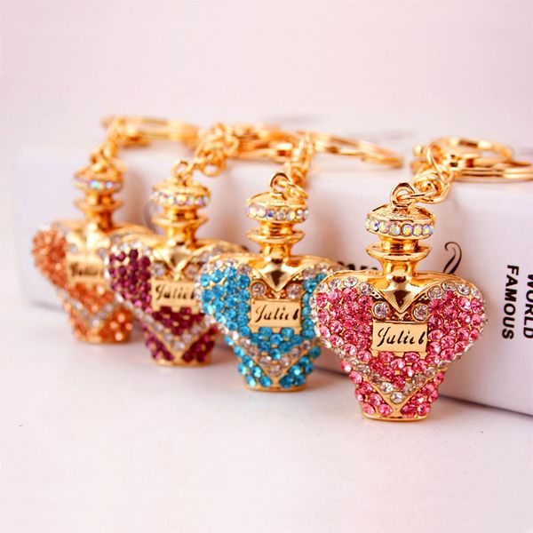 Fashion Woman Perfume Bottle Keyring Rhinestone Crystal Charm Bag Handbag Pendant Key Chain Christmas Mother's Day Gift
Fashion Woman Perfume Bottle Keyring Rhinestone Crystal Charm Bag Handbag Pendant Key Chain Christmas Mother's Day Gift